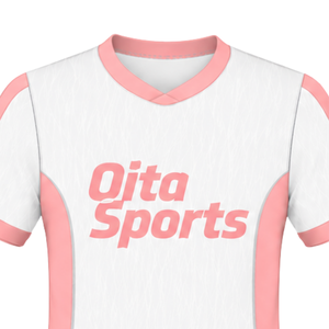 Camiseta Deportiva de Rugby Rosa Coral, Manga Corta, Cuello en V, Uniforme de Equipo Personalizado, Transpirable, para Entrenamiento Atlético - Product Image 3
