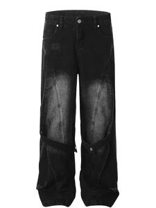 Pantalones Vaqueros de Mezcla de Poliéster y Algodón para Hombre, Corte Regular, Duraderos, Cómodos, Casuales, Precio al por Mayor - Product Image 2