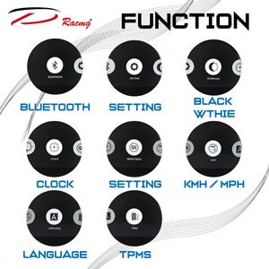 Nouveau compteur de vitesse numérique multifonctionnel électrique D Racing, tableau de bord blanc et noir, KMH MPH pour moto/motocyclette - Product Image 6