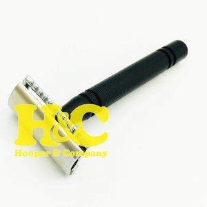 Maquinilla de Afeitar de Doble Hoja de Acero Inoxidable para Hombre Hooper and Company, Maquinilla de Afeitar de Doble Filo Negra de Alta Calidad para Uso en Barberías - Product Image 2