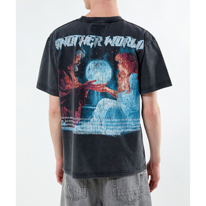 T-shirts pour hommes de haute qualité en jersey de coton, tissu doux, col rond, manches courtes, logo personnalisé, coupe ample, vêtements décontractés. - Product Image 3