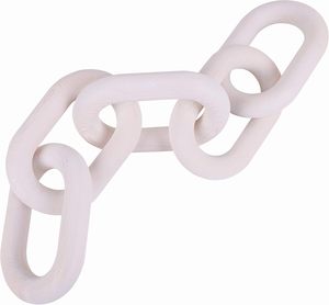 White Wood Chain Link Decor Wooden Decorative Chain Home Decor Accents, Coffee <b>Table</b> Decor, Aesthetic, Modern Bookshelf <b>Table</b>. - Product Image 2