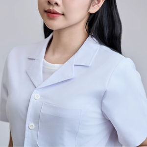 Bata de Laboratorio Médica Unisex FMF OEM |   Uniforme de Hospital Largo y Blanco |   65% Poliéster 35% Algodón - Product Image 1