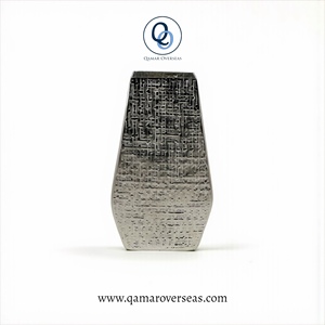 <b>Silver</b> <b>Top</b> Selling Flower Vase For Home Decoration Aluminium Metal Flower Vase Embossed Design Customisable - Product Image 2
