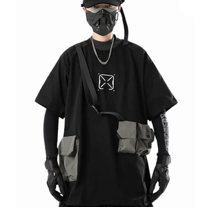 เสื้อยืดเทคแวร์คุณภาพสูง ปี 2026 ระบายอากาศได้ดี แห้งเร็ว เป็นมิตรกับสิ่งแวดล้อม ทรงปกติ มีกระเป๋าอเนกประสงค์ สไตล์สตรีทแวร์ สำหรับผู้ชาย - Product Image 1