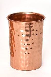 Verre à eau ayurvédique en cuivre 300 ml |   Gobelet en cuivre pur martelé artisanal pour le bien-être, le yoga, la méditation et l'hydratation consciente - Product Image 4