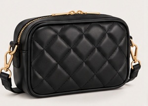 Premium Quilted Leather <b>Zip</b> Closure Crossbody Bag for Lady Luxury Shoulder Handbag Elegant Fashion <b>Purse</b> Custom Design - Product Image 5