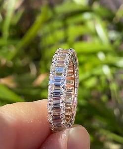 Tennis Band Ice Out Eternity <b>Ring</b> for Women <b>Men</b> | Lab Grown Diamond Wedding Band | Luxury Gold IGI Certified Iced Jewelry - Product Image 1
