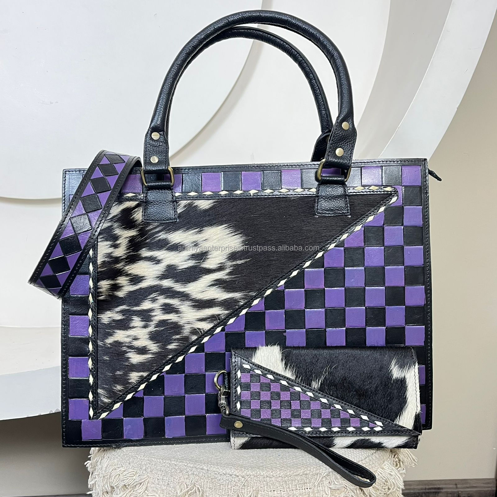 Black & Purple Checkered