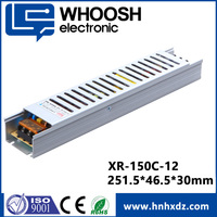 XR-150C-12 150W 12V 12.5A Alimentation LED mince à entrée unique, transformateur fin pour l'éclairage industriel et la signalisation