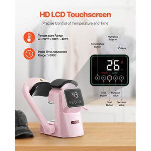 Macchina per stampa di calore con cappello da Auto Touchscreen rosa con 2 piani intercambiabili - Product Image 4