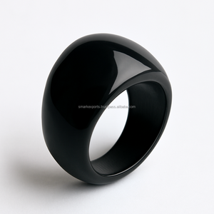 Anillo de Cuerno de Búfalo Moderno, Banda Pulida Natural Hecha a Mano, Joyería Minimalista y Ética - Product Image 6