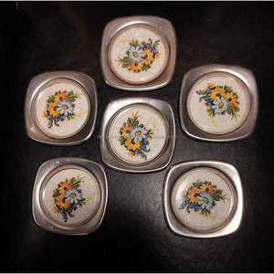 Silver Gingko Leak Wine <b>Coaster</b> Bar Hotels Supplies Decorative <b>Placemats</b> Handcrafted Fancy Dishes Cup Display <b>Coasters</b> Gift <b>set</b> - Product Image 3