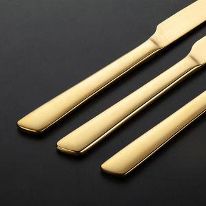 JiuJiuJu – Couverts de luxe en acier inoxydable pour mariage, ensembles de couverts turcs dorés, vaisselle de table, fourchettes, cuillères, couteaux - Product Image 5
