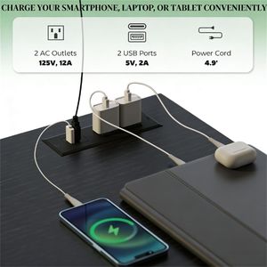 โต๊ะคอมพิวเตอร์สีดำสำหรับโต๊ะเล่นเกม - Product Image 3