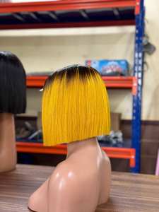 Pelucas de Cabello Humano Vietnamita de Doble Trama, 250 de Densidad, Encaje HD, Peluca Humana SDD, Lacio, Corto, Estilo Bob para Mujeres Negras - Product Image 6