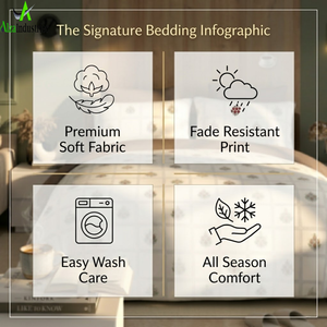 Sábanas de Algodón de Lujo Tamaño Super King |   Juego de Ropa de Cama Estampada Suave con Fundas de Almohada, Colección de Ropa de Cama Transpirable y Duradera - Product Image 5