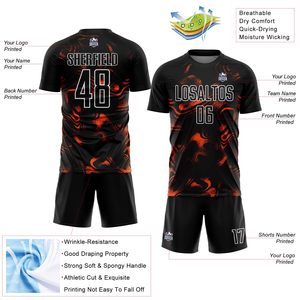 Maillot de football personnalisable pour garçons, nouveau style, sublimation intégrale, séchage rapide, respirant, uniforme d'entraînement pour équipe de football pour enfants - Product Image 5