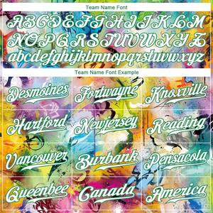 Camiseta de Fútbol Personalizada con Patrón de Graffiti Blanco y Verde Kelly, Uniforme de Equipo Cosido, Transpirable, de Poliéster - Product Image 4