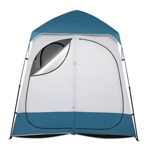 Tenda da campeggio impermeabile in tessuto Oxford PVC 229x229x122cm blu/bianca - Product Image 3