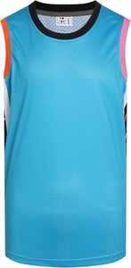 Men's <b>Blue</b> <b>Mesh</b> Basketball Jersey Tank <b>Top</b> and Shorts Set Moisture Wicking Sleeveless Summer Sports Apparel Adult Regular Fit - Product Image 6