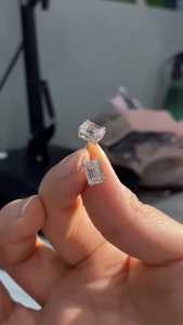 1.01CT Emerald Cut Stud <b>Earrings</b> Moissanite With 925 Sterling Silver For Women's <b>Fine</b> Party Jewelry Charms Gift For Friends - Product Image 5