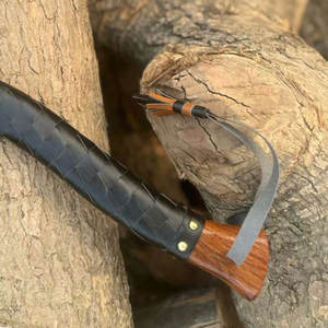 Hacha de Estilo Nórdico con Cabeza de Acero y Diseño Grabado, Mango de Madera, Herramienta Industrial para Camping, Supervivencia, Decoración del Hogar, Regalo Coleccionable - Product Image 3