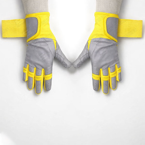 Gants de baseball et de softball personnalisables en cuir de vachette véritable et PU, confortables, ambidextres, avec fermeture Velcro, haute performance - Product Image 4
