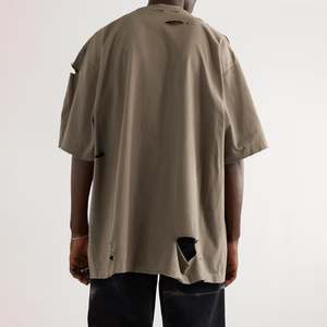 Camiseta Personalizada con Logotipo Sublimado, Estampado Puff, Lisa, Talla Grande, de Algodón, para Hombre - Product Image 4