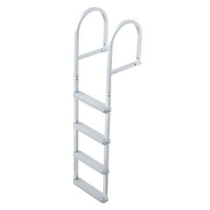 Scaletta a 4 Gradini in Lega di Alluminio per Pontone, con Gradini Larghi Antiscivolo in PP, Capacità di Carico 227 kg, Accessorio Rimovibile per Nuoto - Product Image 1