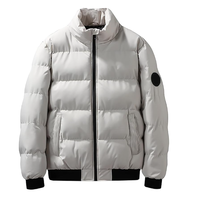 Veste d'hiver pour homme en duvet, avec logo personnalisé OEM, épaisseur standard, teinte unie, veste en polaire pour homme, vêtements d'extérieur pour homme