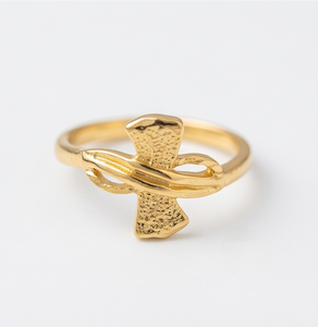 Bague en or texturée DIVYORO - Product Image 1