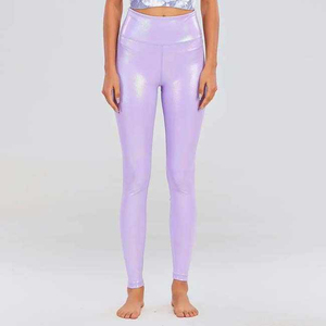 2026 Latest Design Women Mid Waist Cotton/Bamboo Fiber Breathable Knee-<b>Length</b> Gym Tight Fitness Running Leggings Sale OEM - Product Image 4