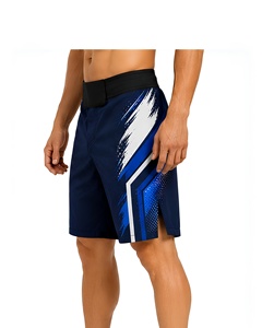 Shorts de combat MMA à prix de gros, extensibles, respirants, avec taille ajustable, pour arts martiaux mixtes, pour jeunes et adultes - Product Image 3