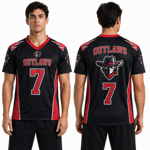 Camiseta Bordada del Equipo Gridiron, Diseño del Roster Universitario, Transpirable, Elástica, Reforzada, para Entrenamiento, Partido, Campo, Aire Libre, Moderna - Product Image 2