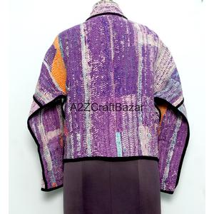 Veste Kantha vintage imprimée en coton pur 100% faite à la main, multicolores, prix de gros, veste matelassée de qualité supérieure - Product Image 5