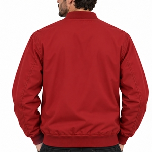 Blouson bomber pour homme avec fermeture éclair intégrale, col côtelé, poignets côtelés, ourlet côtelé, poches latérales et style décontracté moderne. - Product Image 2
