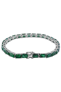 Pulsera de Esmeralda en Plata de Ley 92.5 KLSB-20364 - Product Image 3