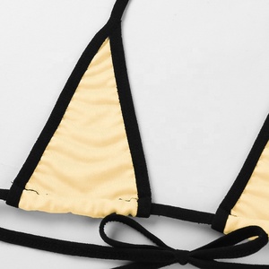 Set Bikini Micro Minimalista da Donna 2 Pezzi, Costume da Bagno con Top Halter Allacciato e Slip G-String - Product Image 6