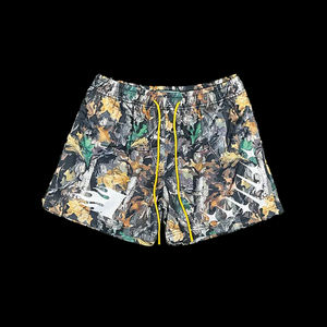 Pantalones Cortos Casuales de Verano para Hombre, Estilo Urbano, Camuflaje, Estampado Digital, Resistentes al Viento, 100% Poliéster, Cierre con Cordón - Product Image 5