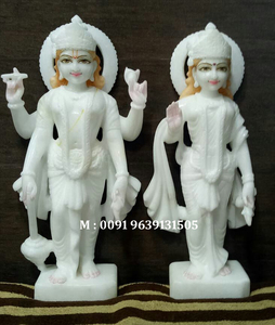 บริสุทธิ์สีขาวหินอ่อนลักษมีแม่รูปปั้น - Product Image 4