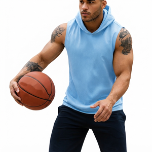 Sudadera con Capucha sin Mangas para Hombre, de Algodón Premium, para Entrenamiento, Marca Privada, Fabricante OEM ODM - Product Image 1