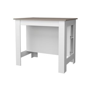Isla de cocina y carrito Ada para la configuración de su cocina en color topo/blanco - Product Image 5