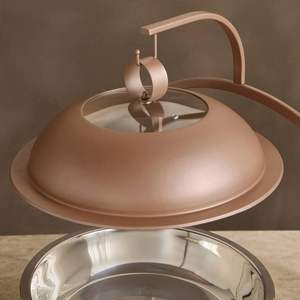 Juego de Cazuelas Clásico Moderno para Buffet, Calentador de Alimentos Metálico con Revestimiento Esmaltado, Tapa de Acero Inoxidable Ecológica, Soporte para Ollas, Ideal para Fiestas - Product Image 5