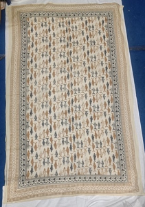 Écharpe en coton marron ivoire en gros, motif poisson artistique, imprimé géométrique noir, châle d'été pour femme, paréo, sarong, enveloppe. - Product Image 3