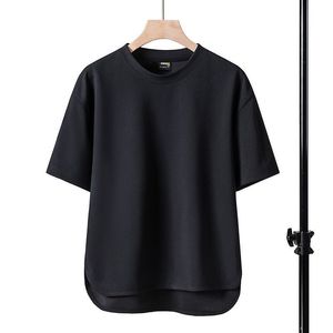เสื้อยืดคอวีสีพื้นแบบจีบ ผ้าถักน้ำหนัก 220 กรัม แขนสั้น สไตล์ลำลอง ยูนิเซ็กซ์ เป็นมิตรต่อสิ่งแวดล้อม ขายส่ง - Product Image 2