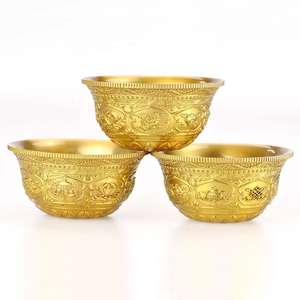 Cuenco de Cobre Puro para Altar Budista, Taza de Agua de Latón para Budistas, Venta al por Mayor en India - Product Image 3