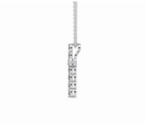 Colgante de Oro con Diamantes 1.100 Quilates 11 Diamantes Oro Amarillo, Rosa y Blanco de 9k, 14k, 18k Joyería Fina Auténtica Collar Minimalista con Dije - Product Image 2