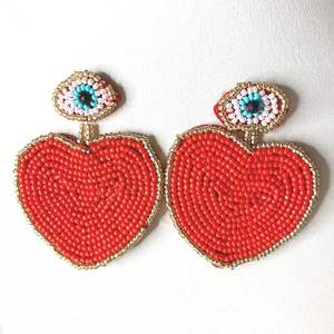 Pendientes florales con cuentas personalizados, aretes con múltiples cuentas, joyería hecha a mano para mujeres a precio económico. - Product Image 6