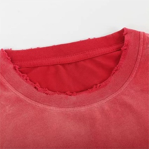 <b>Red</b> Leather for <b>Oversized</b> Men's T-<b>Shirt</b> Digital Custom Logo Embroidered Letter Short Sleeve Crew Neck Streetwear Tee Pattern - Product Image 2